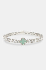 Light Green Motif Tennis Bracelet