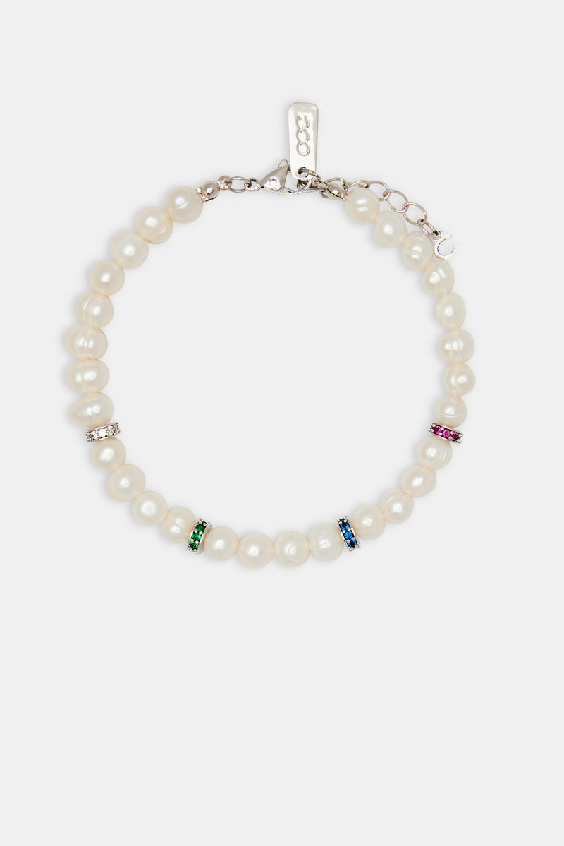 Freshwater Pearl Thin Ice Bead Bracelet