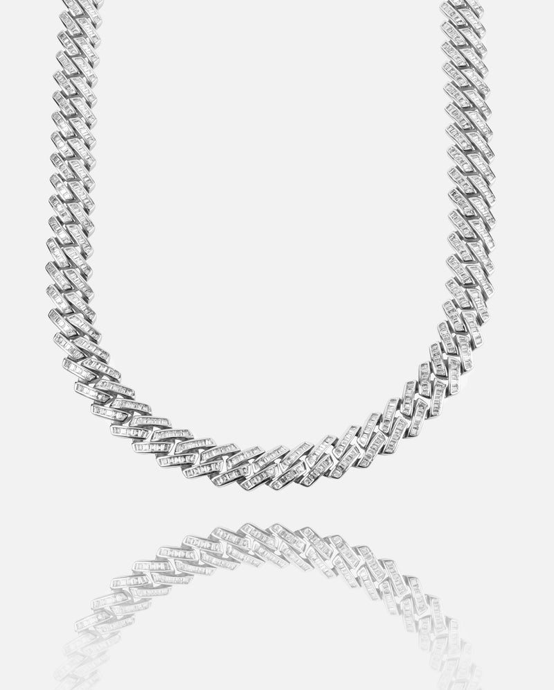 12mm Baguette Prong Cuban Chain