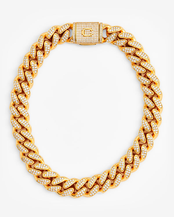 20mm Iced Cuban Chain - Gold