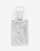 23mm Embossed Textured Tiger Pendant