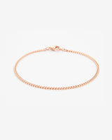 2mm Curb Bracelet - Rose Gold