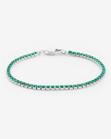 2.5mm Micro Tennis Bracelet - Green