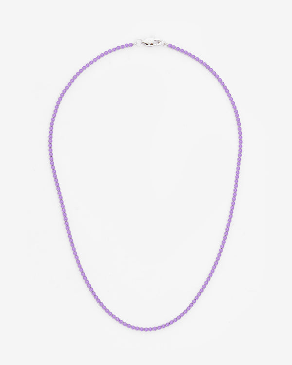 2.5mm Micro Tennis Chain - Lavender