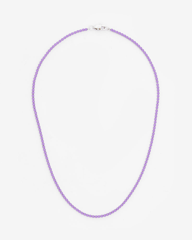 2.5mm Micro Tennis Chain - Lavender