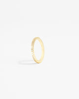 2mm Clear Round Tennis Ring - Gold