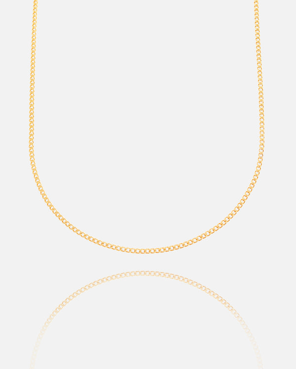 2mm Curb Chain - Gold