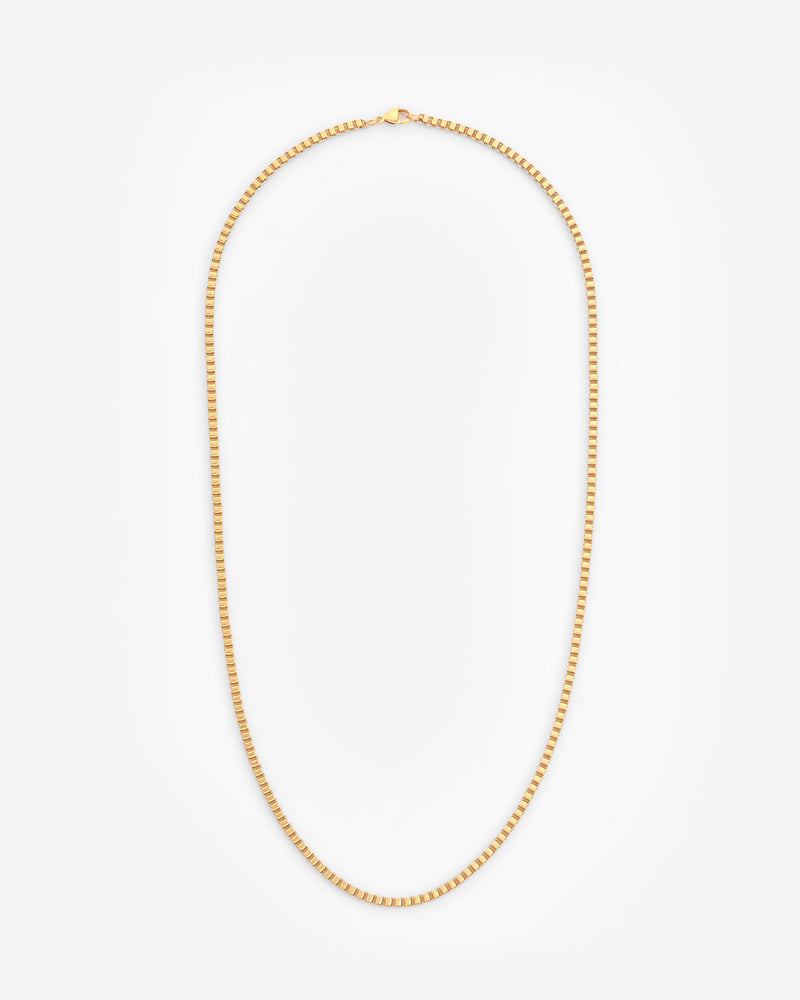 3mm Box Chain - Gold