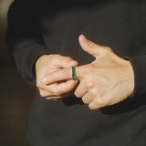 3mm Baguette Ring - Deep Green - Cernucci