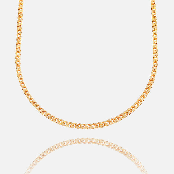 14k Solid Yellow or White Gold Franco Chain Necklace 0.9mm, 1.2mm, 1.8mm,  Square Box Chain, Perfect Gift// Sale - Etsy