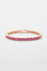 5mm Tennis Bracelet - Pink