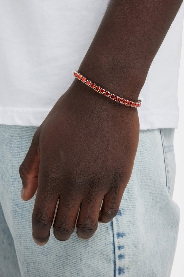 5mm Tennis Bracelet - Red