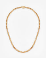 5mm Iced Prong Chain - Gold