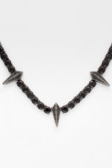 5mm Pave Spike Tennis Chain - Black