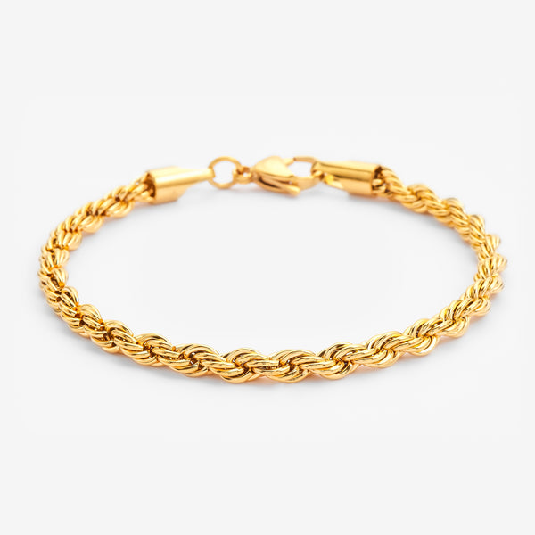 Gold 5mm Rope Bracelet – FAMED GOODS