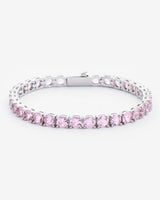 5mm Tennis Bracelet - Pastel Pink