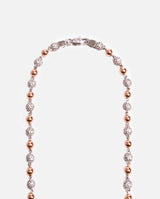 5mm Iced & Plain Ball Chain - 2 Tone - Cernucci