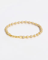 5mm Iced Ball Bracelet - Gold