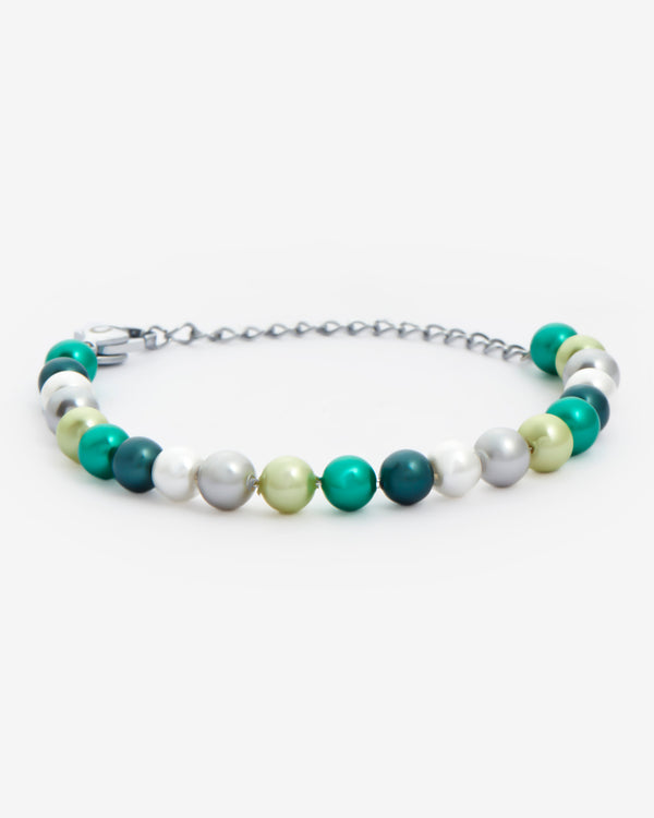 6mm Pearl Bracelet - Green Multi