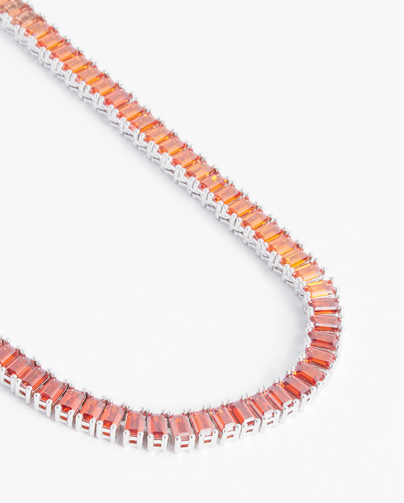 6mm Sunset Ombre Tennis Baguette Chain