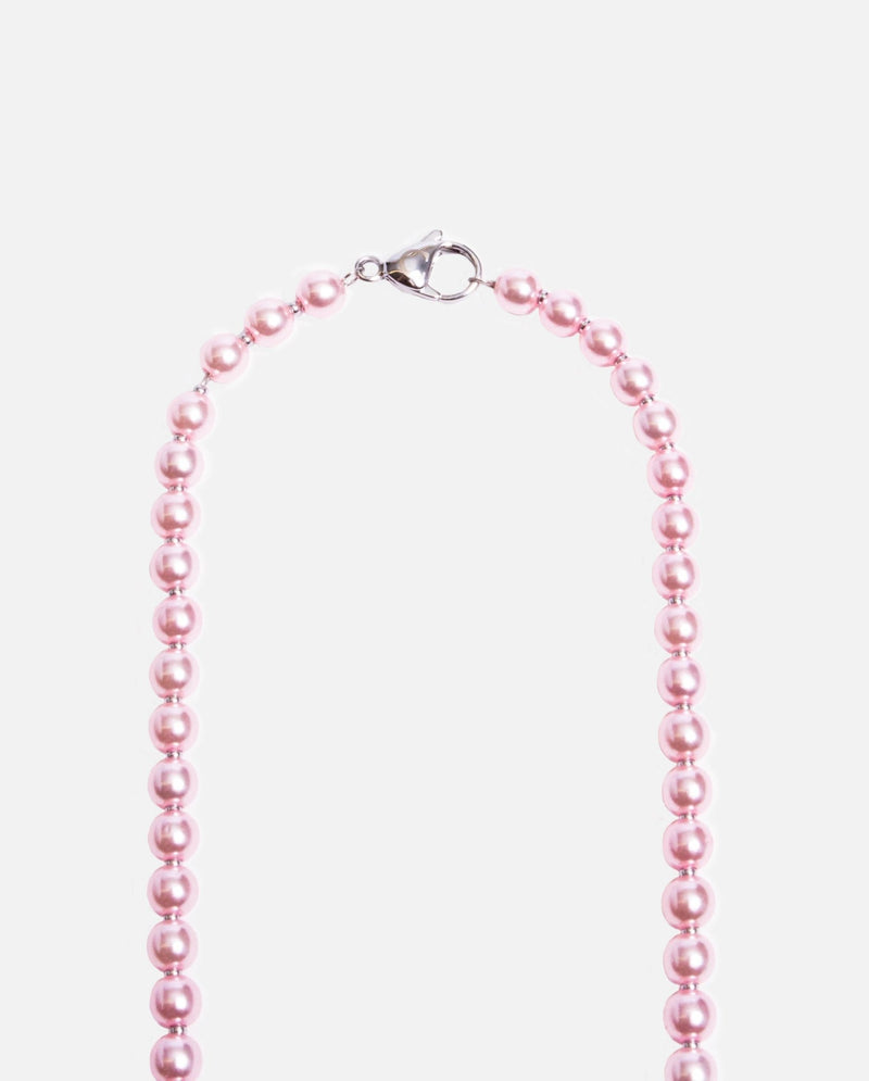 6mm Beaded Pearl Necklace - Pink - Cernucci