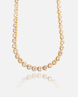 7mm Flower Tennis Chain - Gold - Cernucci