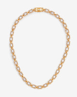 8mm Centre Baguette Chain - Gold