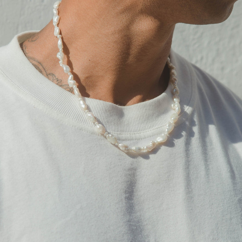 8mm Keshi Pearl Necklace - Cernucci