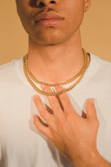 8mm Miami Cuban Chain Bundle - Gold - Cernucci