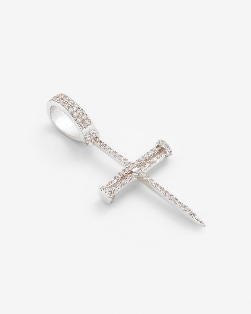 Iced Nail Cross Pendant