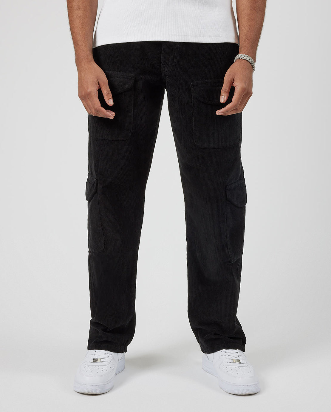 Cord Cargo Trouser - Black – Cernucci