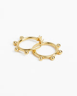 Bobble Hoop Earrings - Gold