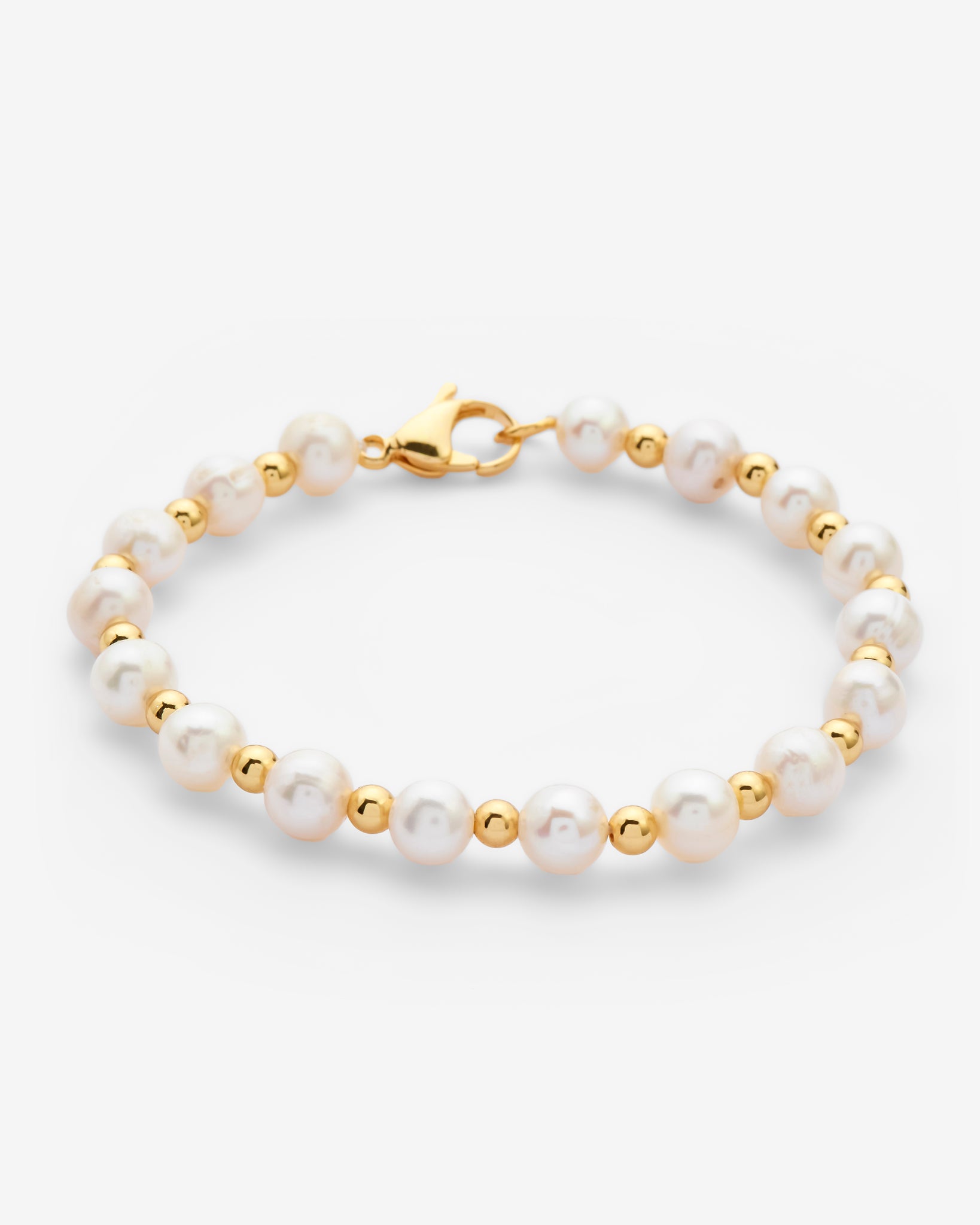 Beaded Pearl Bracelet - Gold – Cernucci