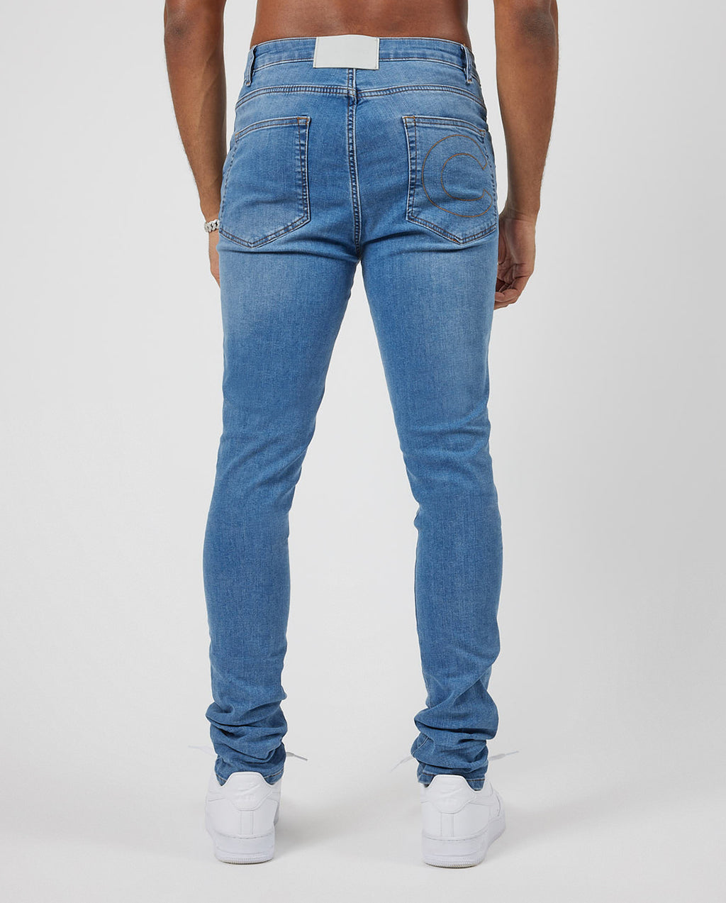 Skinny Fit Jeans - Mid Blue – Cernucci