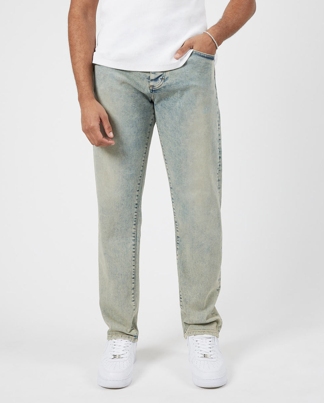 Straight Leg Denim Jeans - Vintage Blue – Cernucci