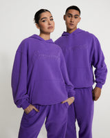 Cernucci Embroidered Hoodie - Purple