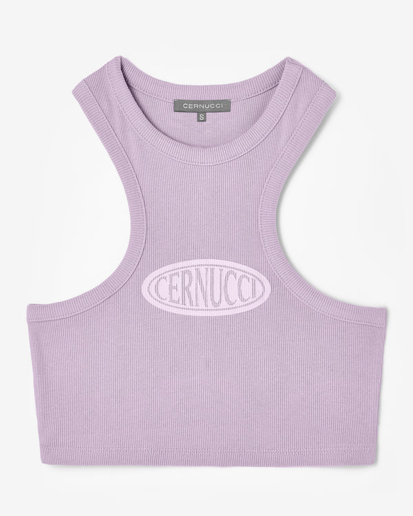 Cernucci Logo Super Crop Racer Vest - Purple