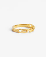 Cernucci Branded Font Ring - Gold