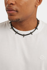 5mm Pave Spike Tennis Chain - Black