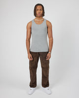 Slim Ribbed Vest - Grey