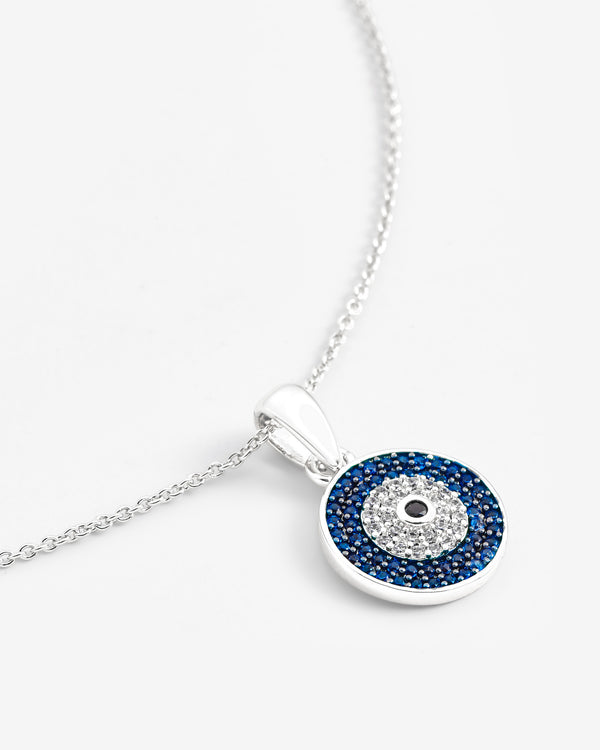 Iced Evil Eye Motif Necklace