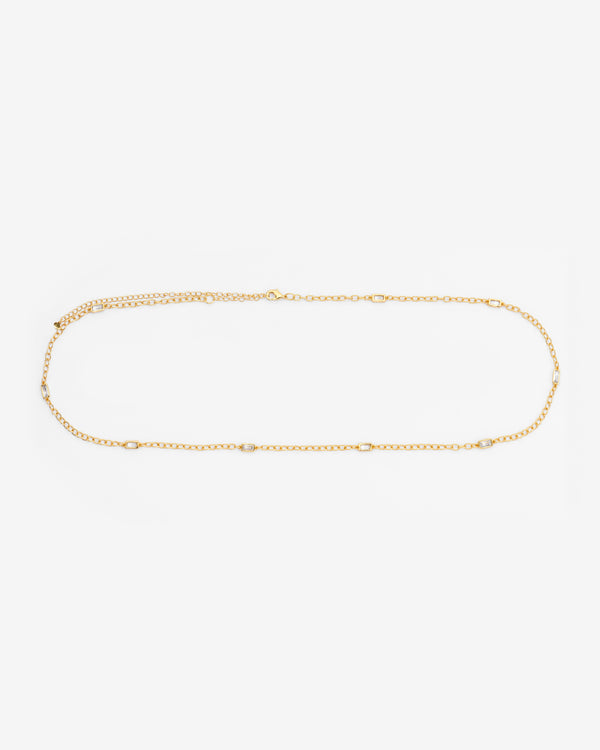 Iced Gem Waist Chain - Gold