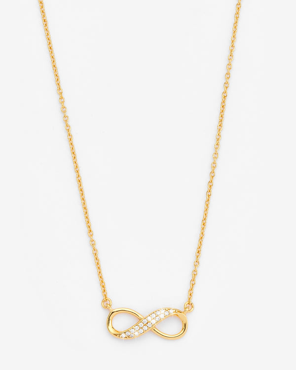 Iced Infinity Necklace - Gold