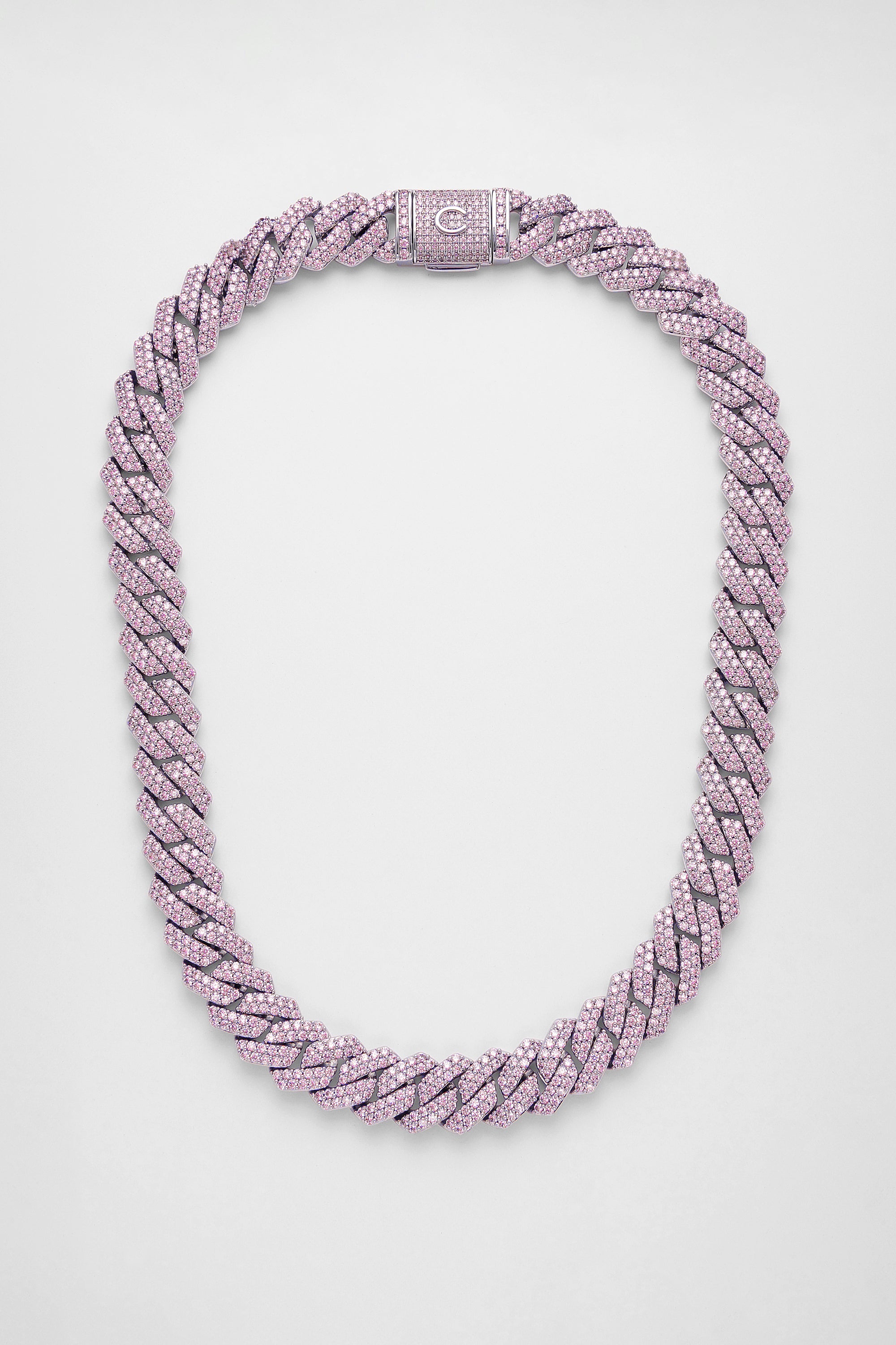 Iced Cuban newest Link Chain pink