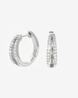 Iced Row Hoop Earrings