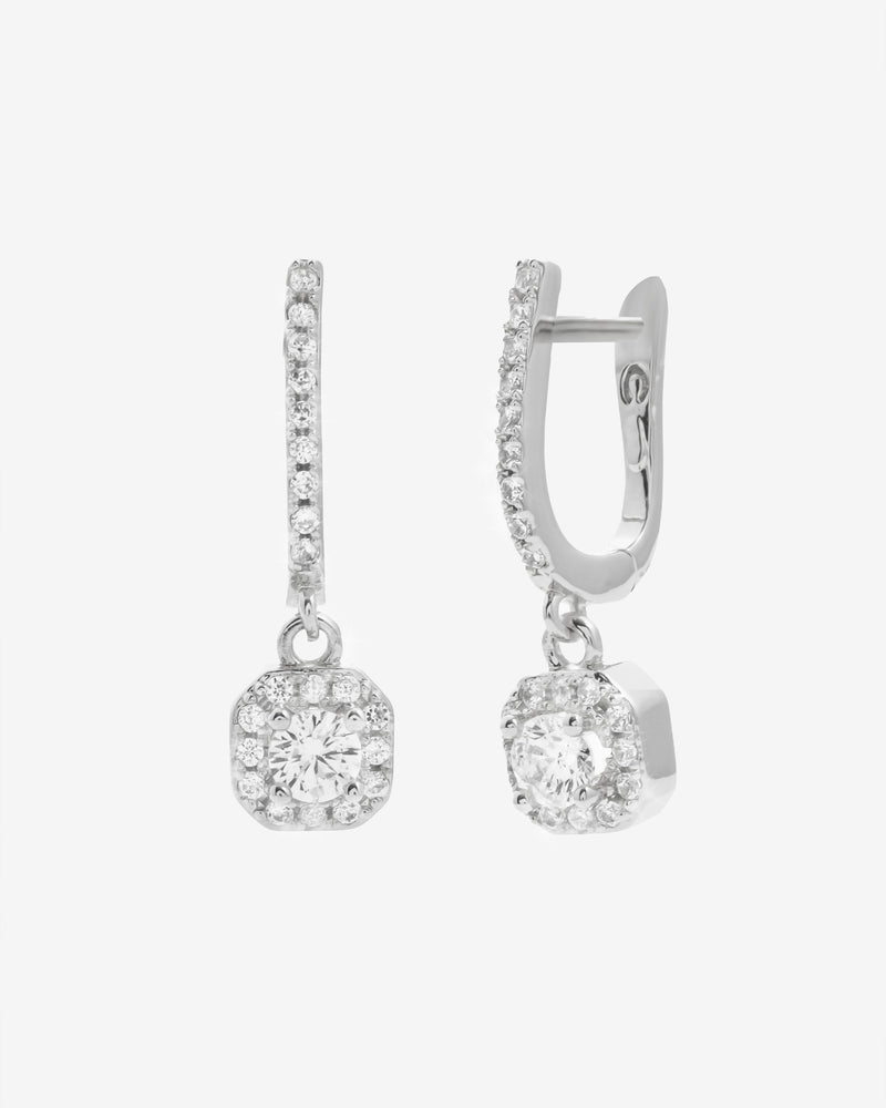 Iced Stone Huggie Earrings