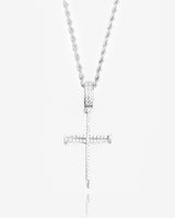 Iced Nail Cross Pendant