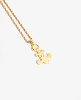 Iced Fleur Pendant - Gold