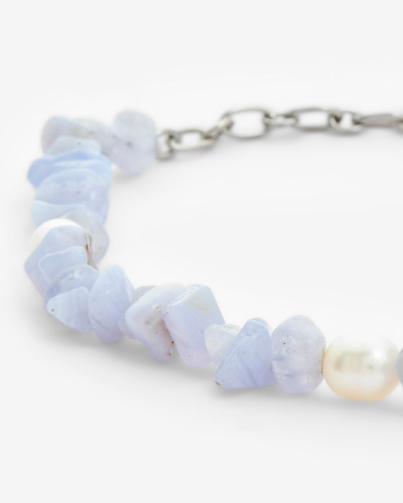 Lilac Organic Bead And Pearl Mix Bracelet