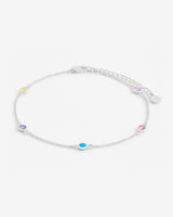 Multicolour Bezel Stone Bracelet